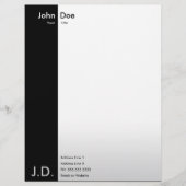 professioneel zwart/wit custom briefhoofd (Voorkant)