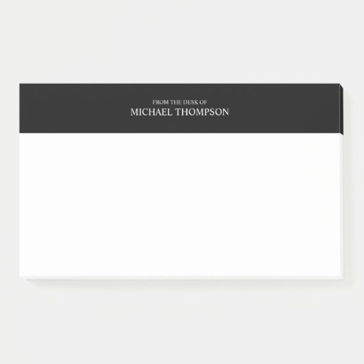 Professioneel zwart-wit post-it® notes (Voorkant)