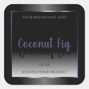 Professioneel zwart-wit productlabels Blauw Lijst Vierkante Sticker