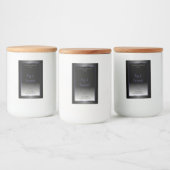 Professioneel zwart-wit productlabels Blauw Lijst Voedselcontainer Etiket (Flessen)