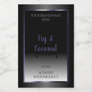 Professioneel zwart-wit productlabels Blauw Lijst Voedselcontainer Etiket