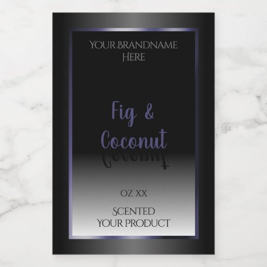 Professioneel zwart-wit productlabels Blauw Lijst Voedselcontainer Etiket (Enkel label)