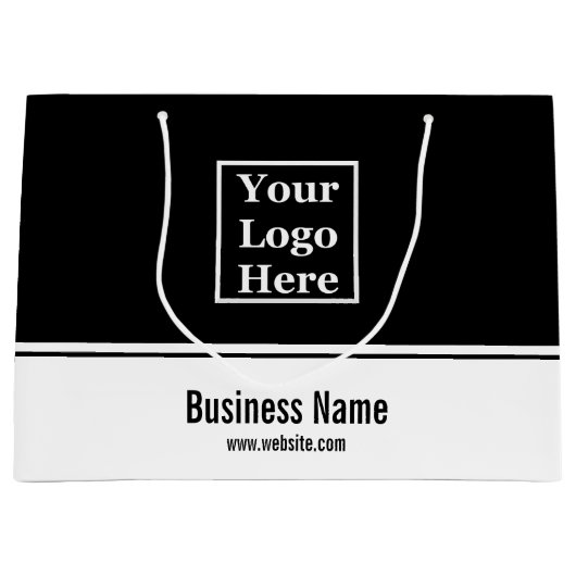 Professioneel zwart-wit, uw Logo hier Groot Cadeauzakje (Voorkant)