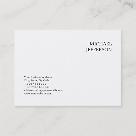 Professioneel zwart/wit visitekaartje (Voorkant)