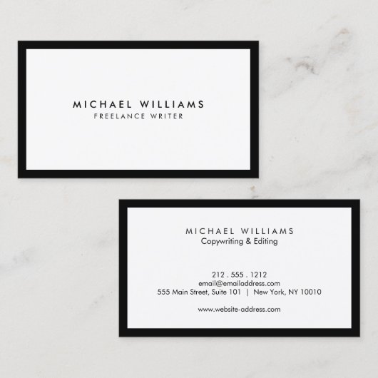 Professioneel zwart-wit Visitekaartje (Voorkant / Achterkant)