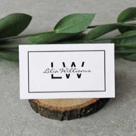 Professioneel zwart-wit visitekaartje