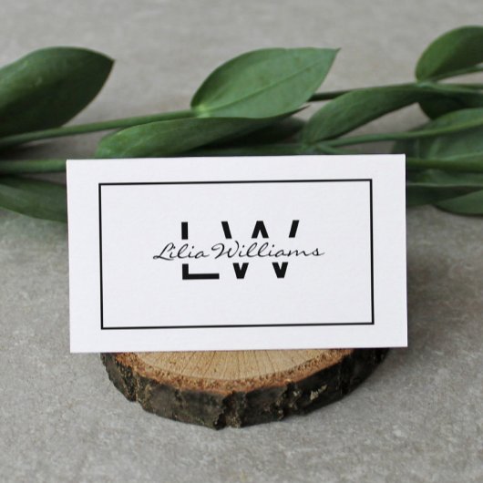 Professioneel zwart-wit visitekaartje