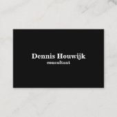 Professioneel zwart wit visitekaartje (Voorkant)