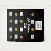 Professionele 2 Custom Business Logo Black Achterg Wandkleed (Voorkant (horizontaal))
