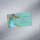 Professionele, aangepaste blauwe, groene lichte Bl Magnetisch Visitekaartje (Voorbeeld)