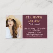 Professionele aangepaste foto rode Bourgogne Visitekaartje (Achterkant)