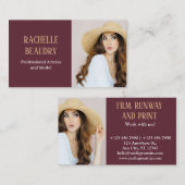 Professionele aangepaste foto rode Bourgogne Visitekaartje (Voorkant / Achterkant)