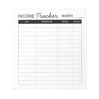 Professionele aangepaste inkomstentracker voor bed notitieblok