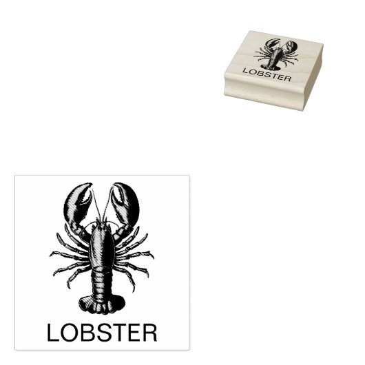 Professionele aangepaste kreeft bruiloft maaltijd  	rubberstempel (Gestempeld)