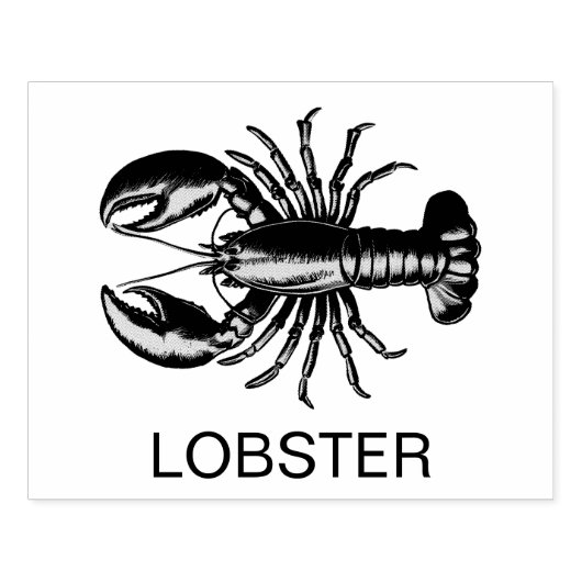 Professionele aangepaste kreeft bruiloft maaltijd  	rubberstempel (Afrduk)