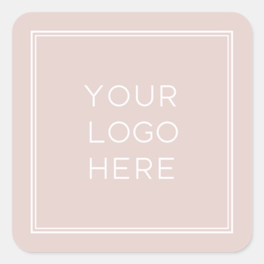 Professionele aangepaste Logo | Eenvoudig en minim Vierkante Sticker (Voorkant)