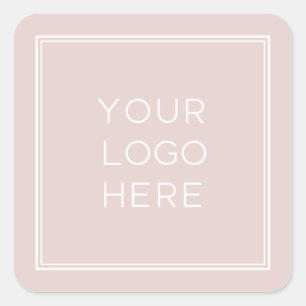 Professionele aangepaste Logo   Eenvoudig en minim Vierkante Sticker