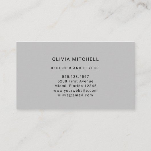 Professionele aangepaste Logo | Eenvoudig en minim Visitekaartje (Achterkant)