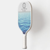 Professionele aangepaste logo met tekst pickleball paddle (Links)
