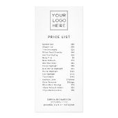 Professionele aangepaste Logo | Prijslijstservices Reclamekaart (Voorkant)