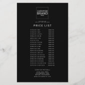 Professionele Aangepaste Logo Zwarte Prijs Service Flyer (Voorkant)