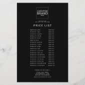 Professionele Aangepaste Logo Zwarte Prijs Service Flyer (Achterkant)