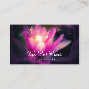 Professionele Aangepaste Lotus Logo Yoga Studio Bu Visitekaartje