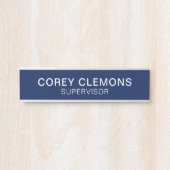 Professionele aangepaste naam Titel Blauw & Wit Ka Deurbordje (Voorkant)