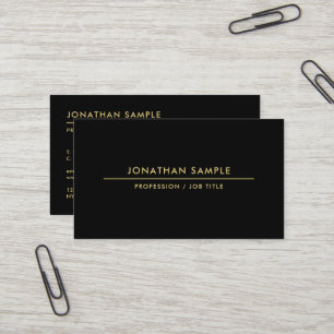 Professionele Aangepaste QR-code Elegant Zwart & G Visitekaartje