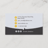 Professionele aangepaste QRCode Foto Geel Geel Visitekaartje (Achterkant)