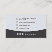 Professionele aangepaste QRCode Foto Gray Business Visitekaartje (Achterkant)