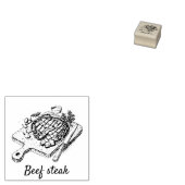 Professionele Aangepaste Rundvlees Steak Wedding M Rubberstempel (Gestempeld)