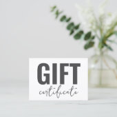 Professionele aangepaste zakelijke cadeaubonnen visitekaartje (Staand voorkant)