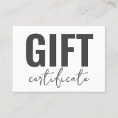 Professionele aangepaste zakelijke cadeaubonnen visitekaartje (Voorkant)