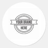 Professionele aangepaste zakelijke Logo Ronde Sticker (Voorkant)