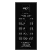 Professionele aangepaste zwarte-prijsservicelijst  reclamekaart (Voorkant)