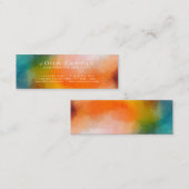 Professionele Abstracte Kunst Premium Linnen Luxe Mini Visitekaartje (Voorkant / Achterkant)