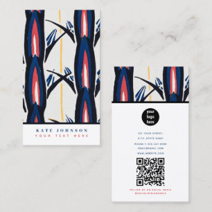 Professionele Abstracte Retro Waterverf Kunst Visitekaartje