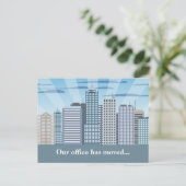 Professionele adreswijziging Modern Kantoor verpla Briefkaart (Staand voorkant)