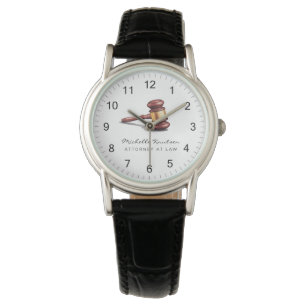 Professionele advocaat advocaat luxe zwart horloge