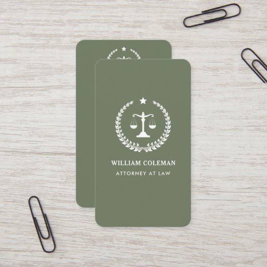 Professionele Advocaat Gerechtelijke Schaal QR Cod Visitekaartje (Voorkant / Achterkant in situ)