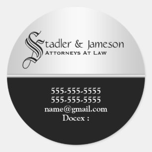 Professionele advocaat moderne ronde   personalise sticker