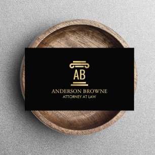 Professionele Advocaat Monogram Goud/Zwart Visitekaartje