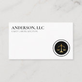 Professionele advocaat op de zwarte schaal visitekaartje (Voorkant)