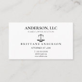 Professionele advocaat op de zwarte schaal visitekaartje (Voorkant)