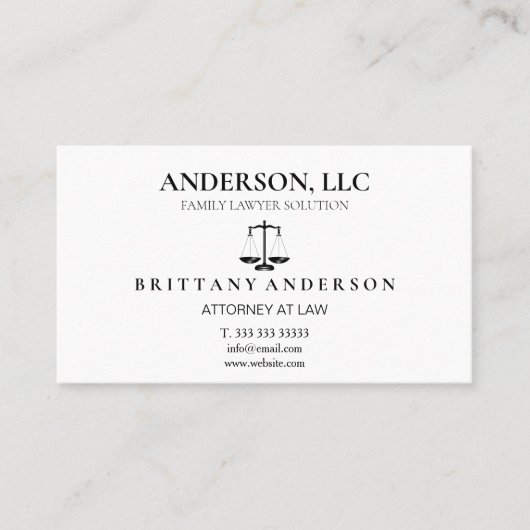 Professionele advocaat op de zwarte schaal visitekaartje (Voorkant)