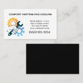 Professionele airconditioningverwarming visitekaartje (Voorkant / Achterkant)