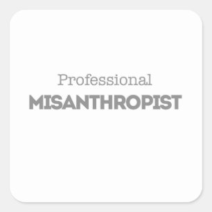 Professionele antropist vierkante sticker