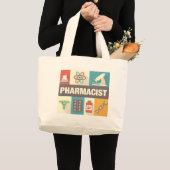 Professionele apotheker Iconisch ontworpen Grote Tote Bag (Voorkant (product))