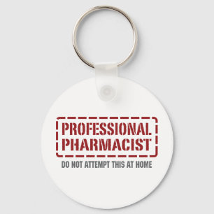 Professionele apotheker sleutelhanger